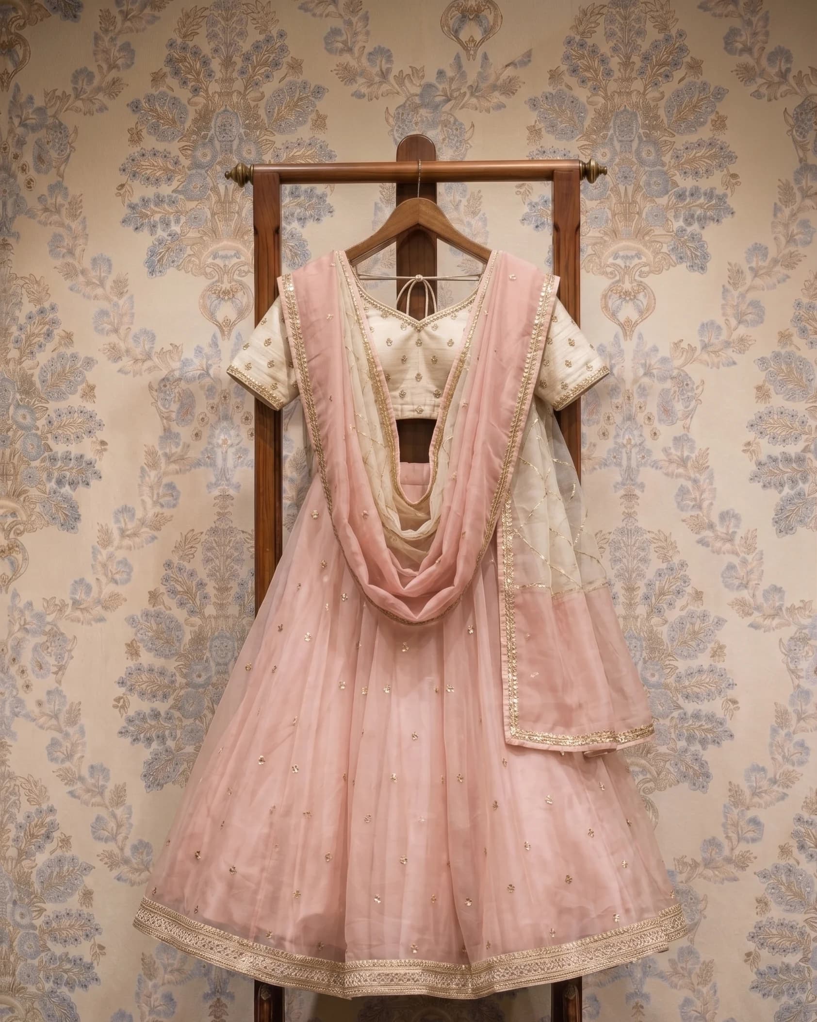 Peach Floating with White