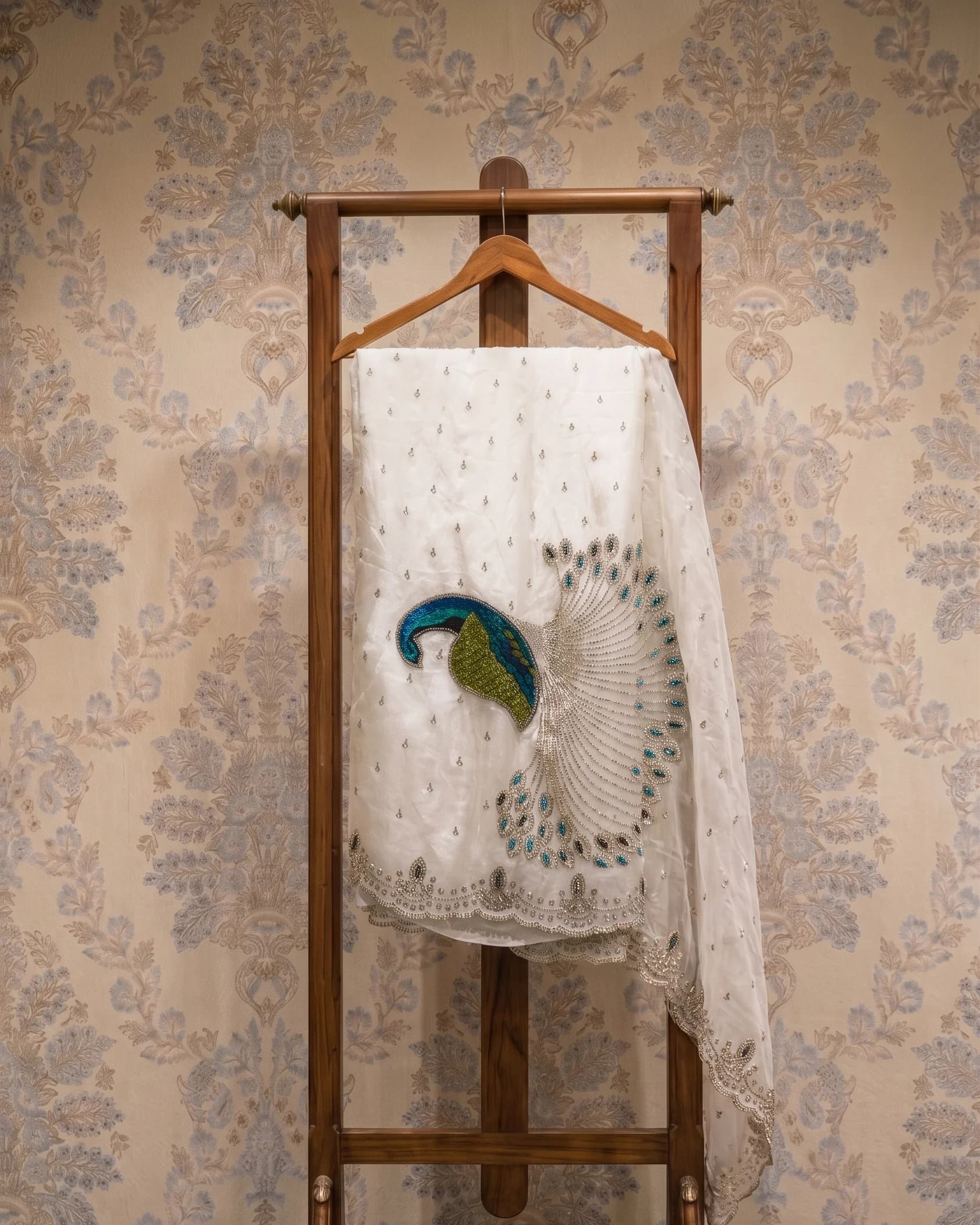 Pearl Peacock Saree
